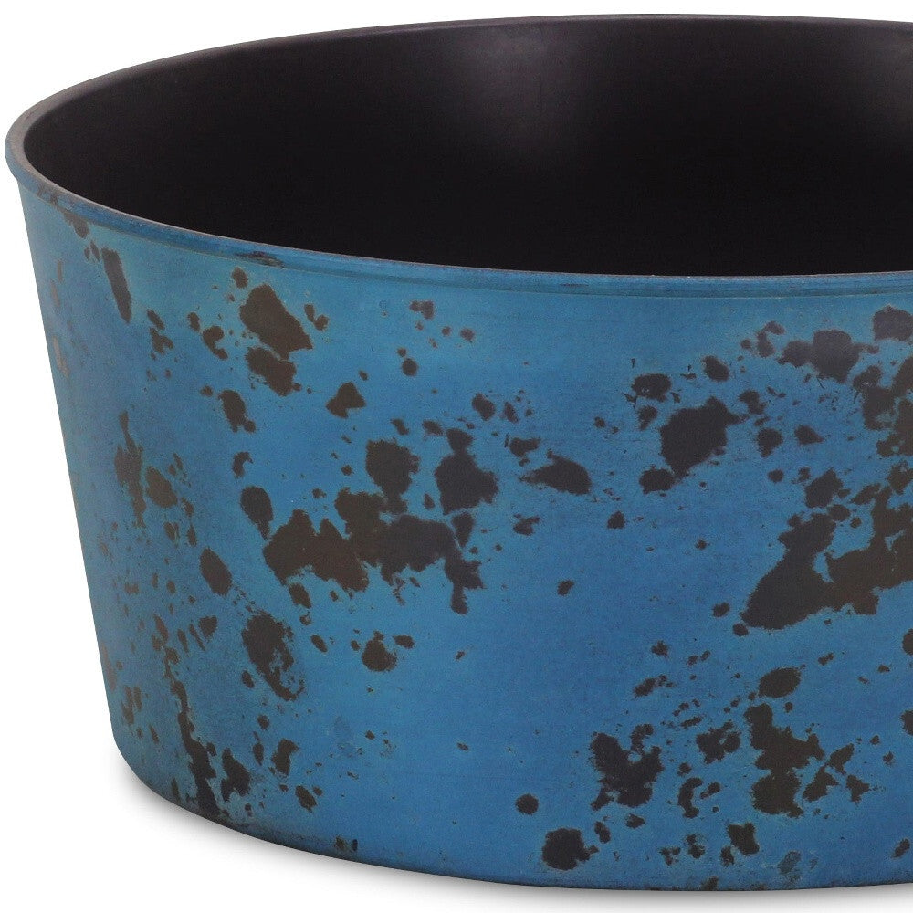 12" Blue Recycled Plastic Indoor Outdoor Round Pot Planter LuxuryLifeWay Online Store