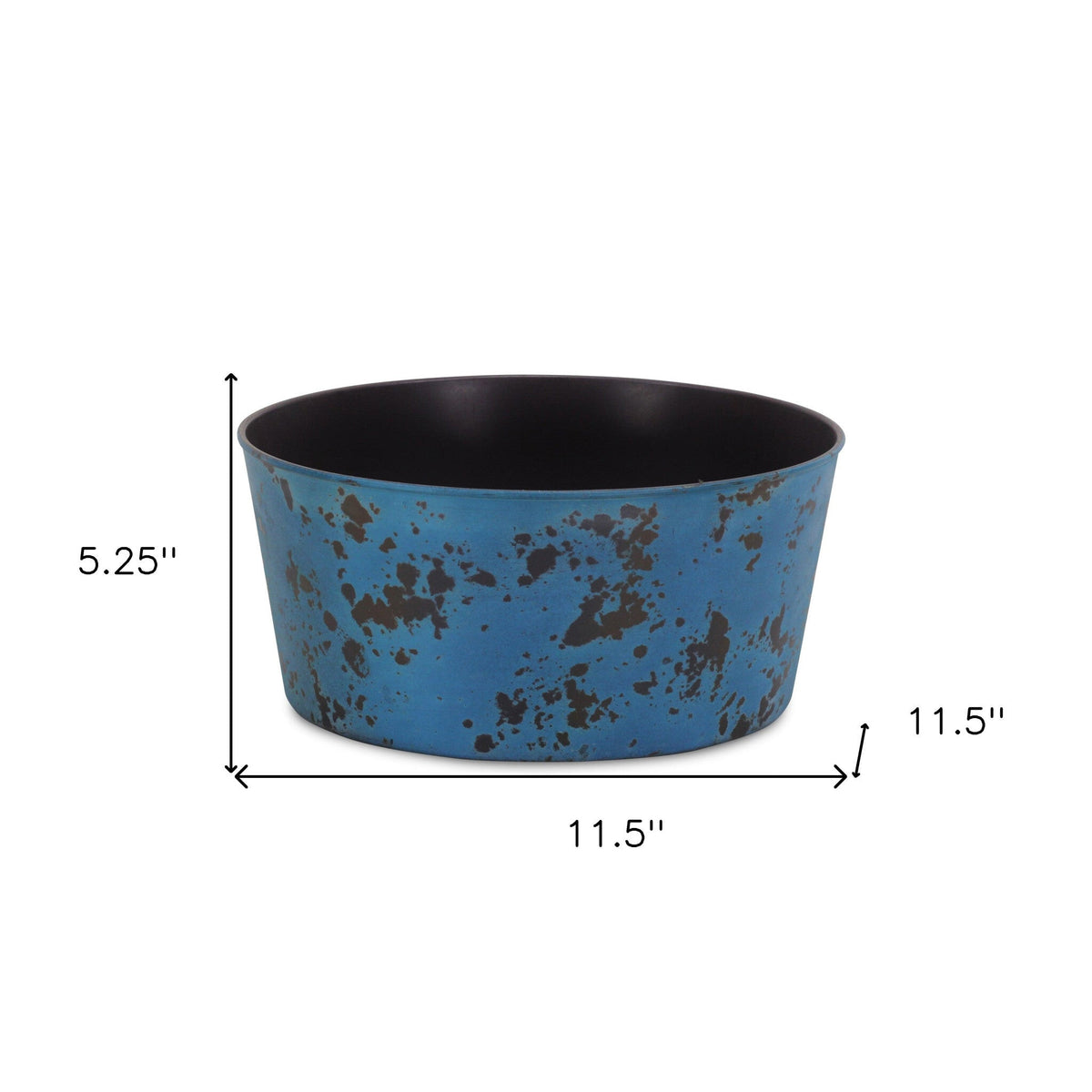 12" Blue Recycled Plastic Indoor Outdoor Round Pot Planter LuxuryLifeWay Online Store