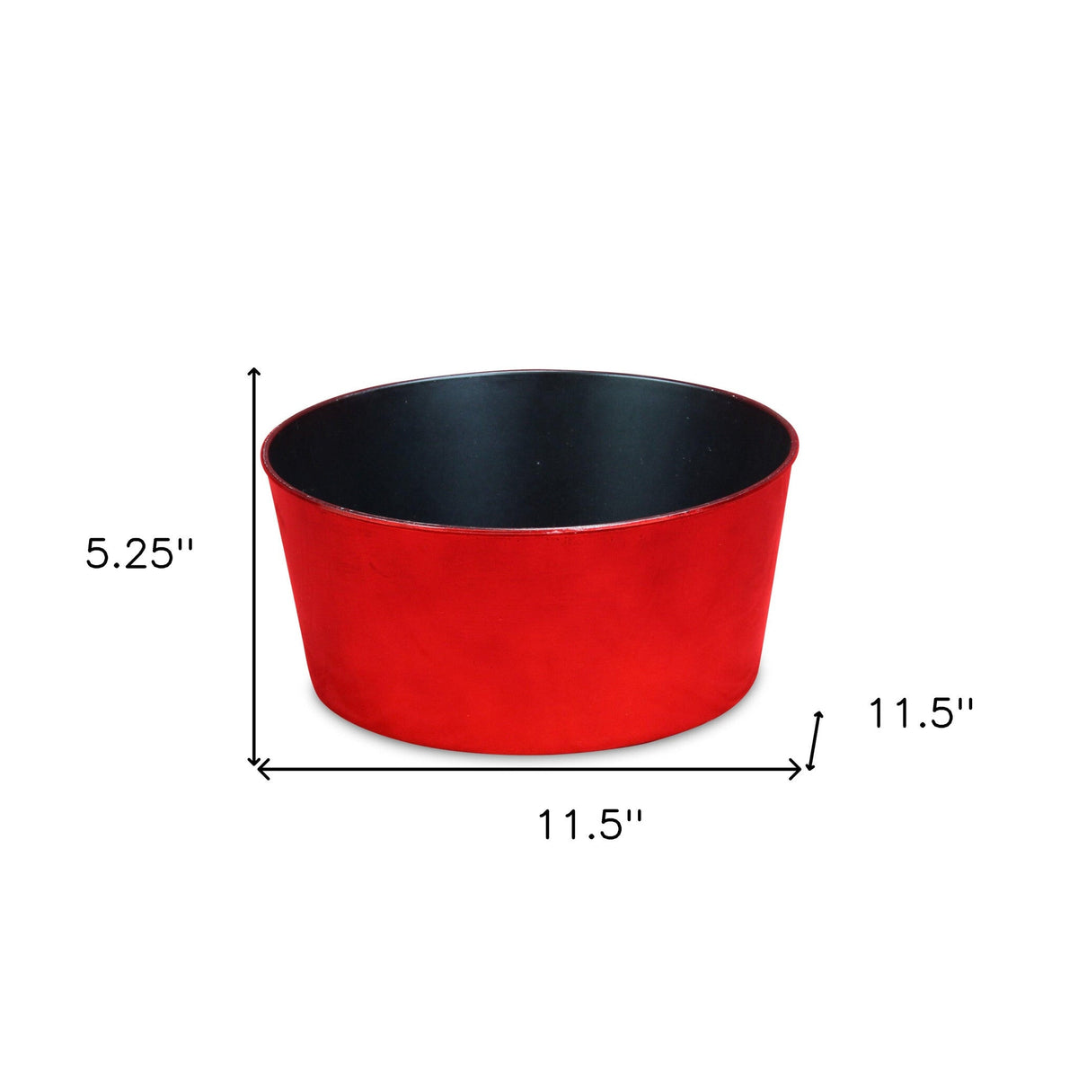12" Red Recycled Plastic Indoor Outdoor Round Pot Planter LuxuryLifeWay Online Store