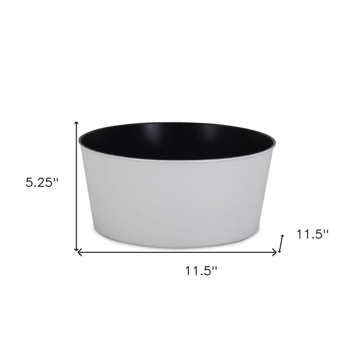 12" White Recycled Plastic Indoor Outdoor Round Pot Planter LuxuryLifeWay Online Store