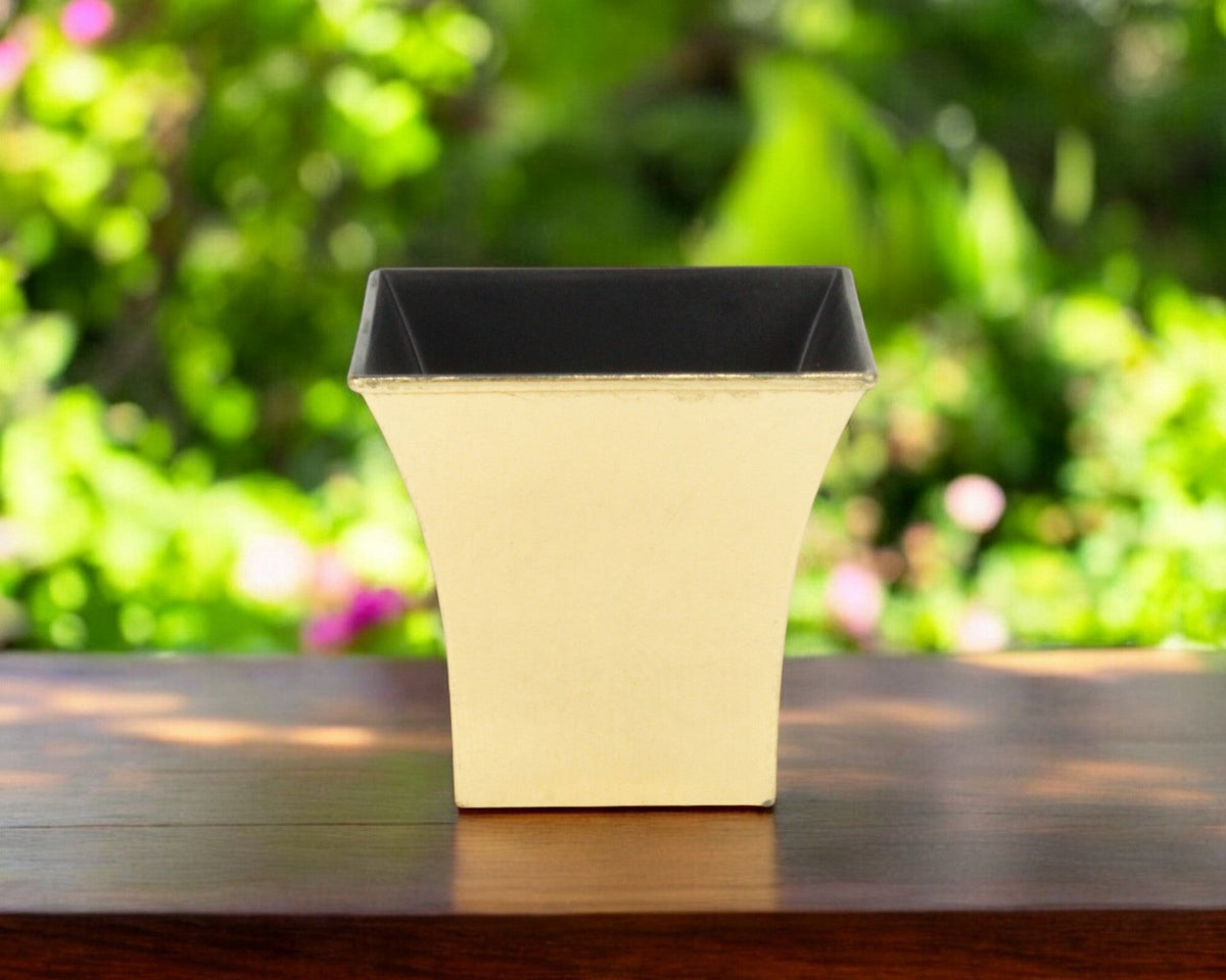 5" Gold Recycled Plastic Indoor Outdoor Square Pot Planter LuxuryLifeWay Online Store