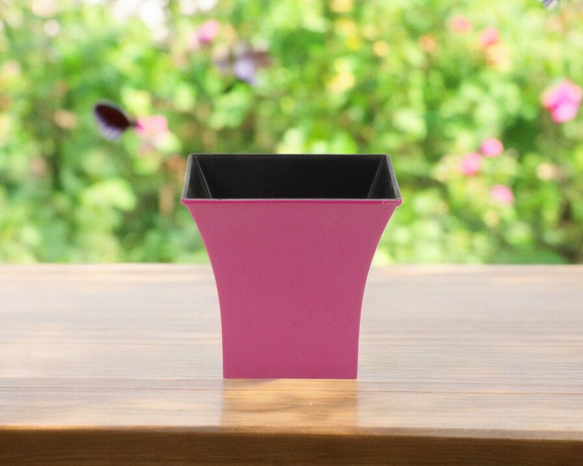 5" Hot Pink Recycled Plastic Indoor Outdoor Square Pot Planter LuxuryLifeWay Online Store