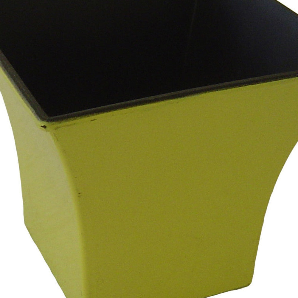 5" Yellow Recycled Plastic Indoor Outdoor Square Pot Planter LuxuryLifeWay Online Store