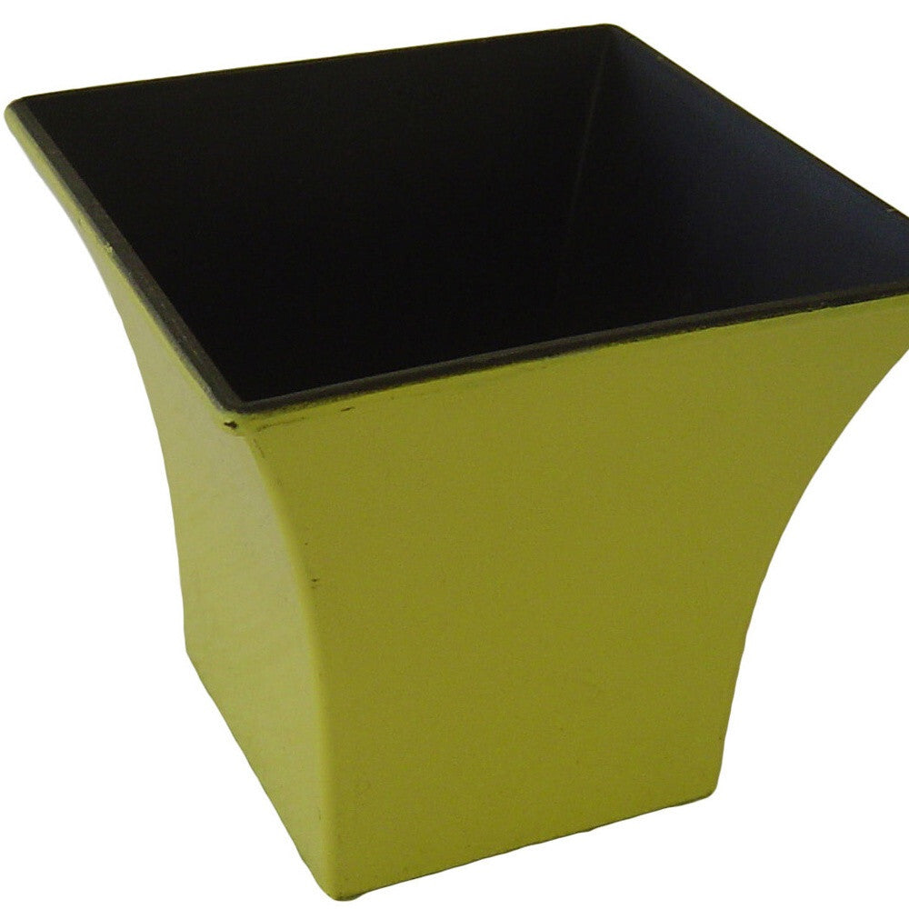 5" Yellow Recycled Plastic Indoor Outdoor Square Pot Planter LuxuryLifeWay Online Store