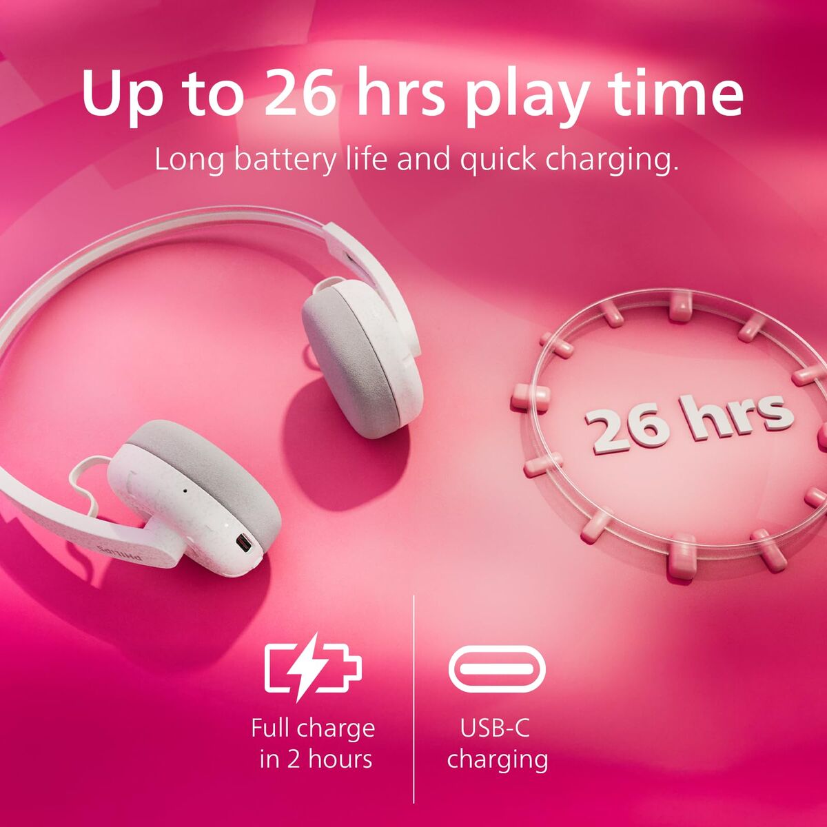 Headphones Philips TAH2000WT White LuxuryLifeWay Online Store