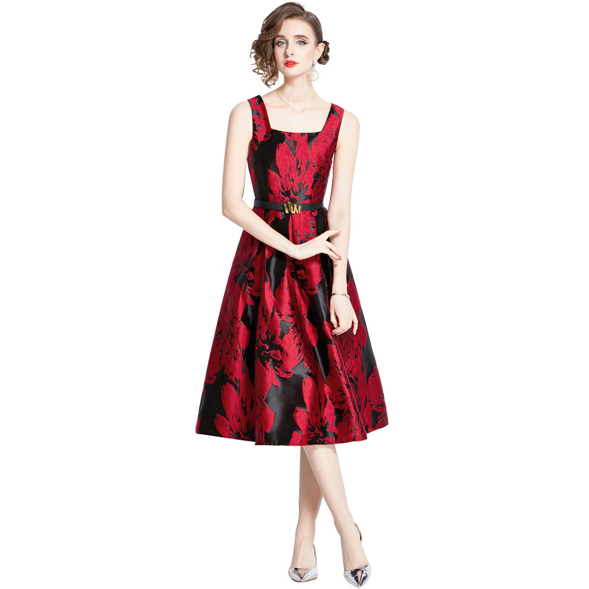 Three-dimensional Jacquard Dress Women NorixaFashion.com