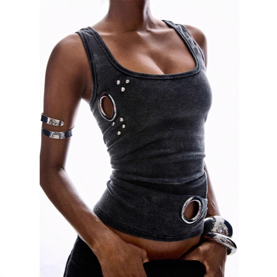 Fashionable Slim-fit Solid-color Tank Top For Women NorixaFashion.com