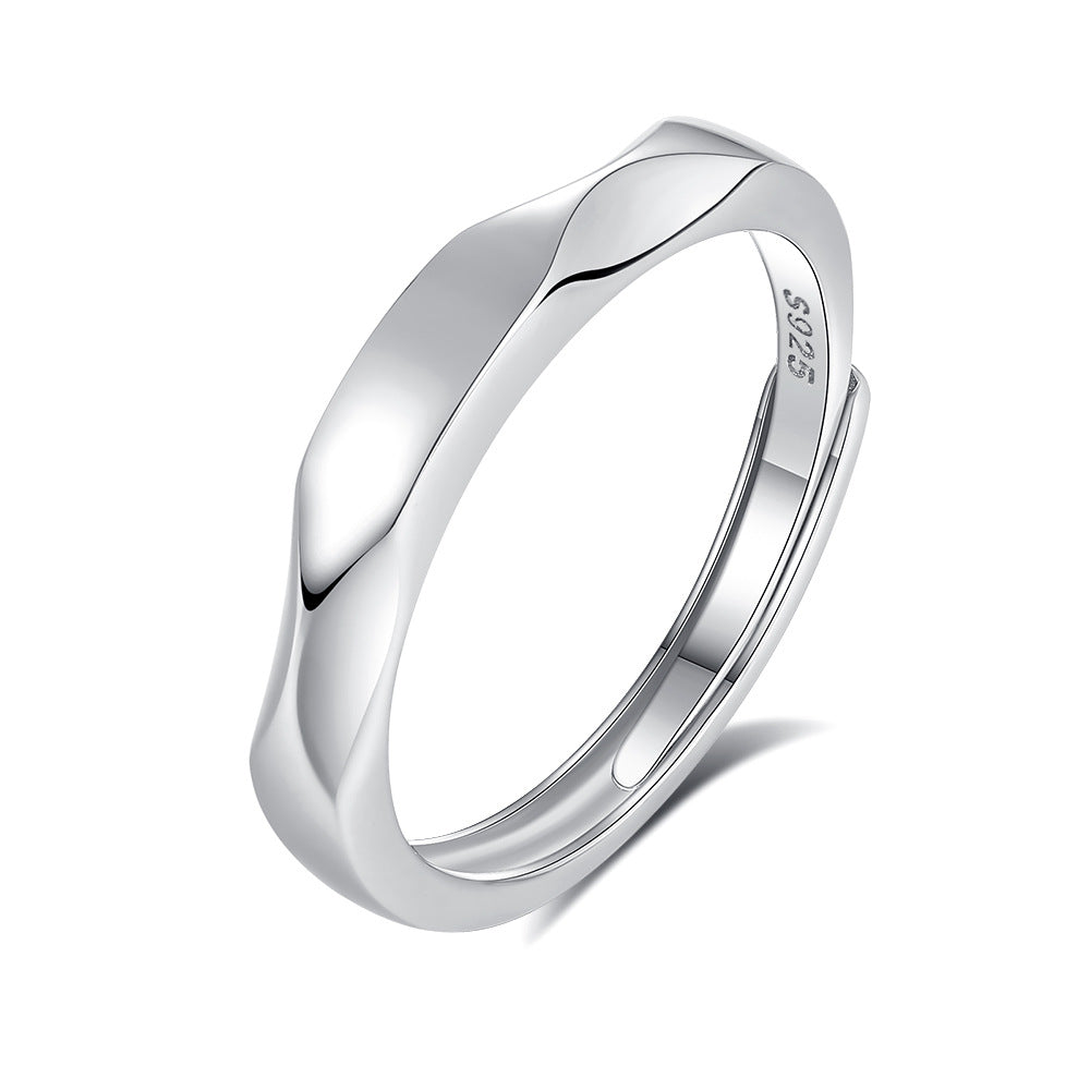 S925 Silver Adjustable Ring For Couples LadyShow.Store