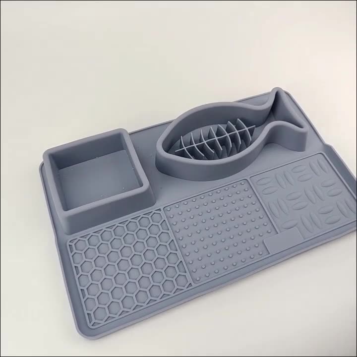 Multifunction Pet Slow Feeder Bowls Dog Licking Mat With Suction Cups For Anxiety Relief Dog Cat Water Drinking Eating Food Pets Fashion