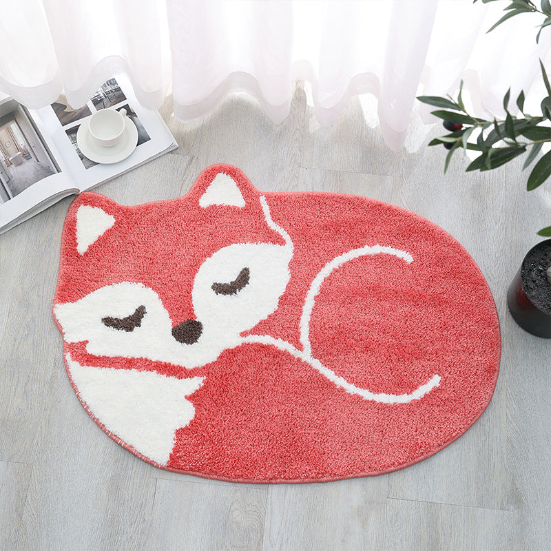 Cartoon Bathroom Door Non-slip Absorbent Flocking Floor Mat