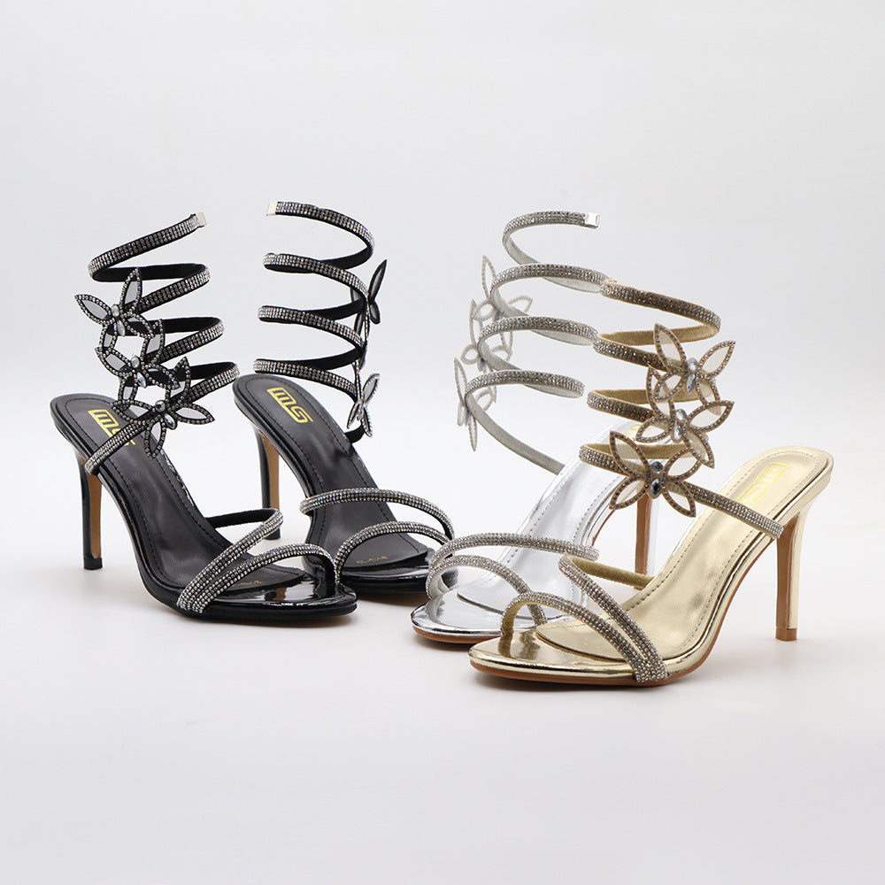Roman Style Stiletto Heels NorixaFashion.com
