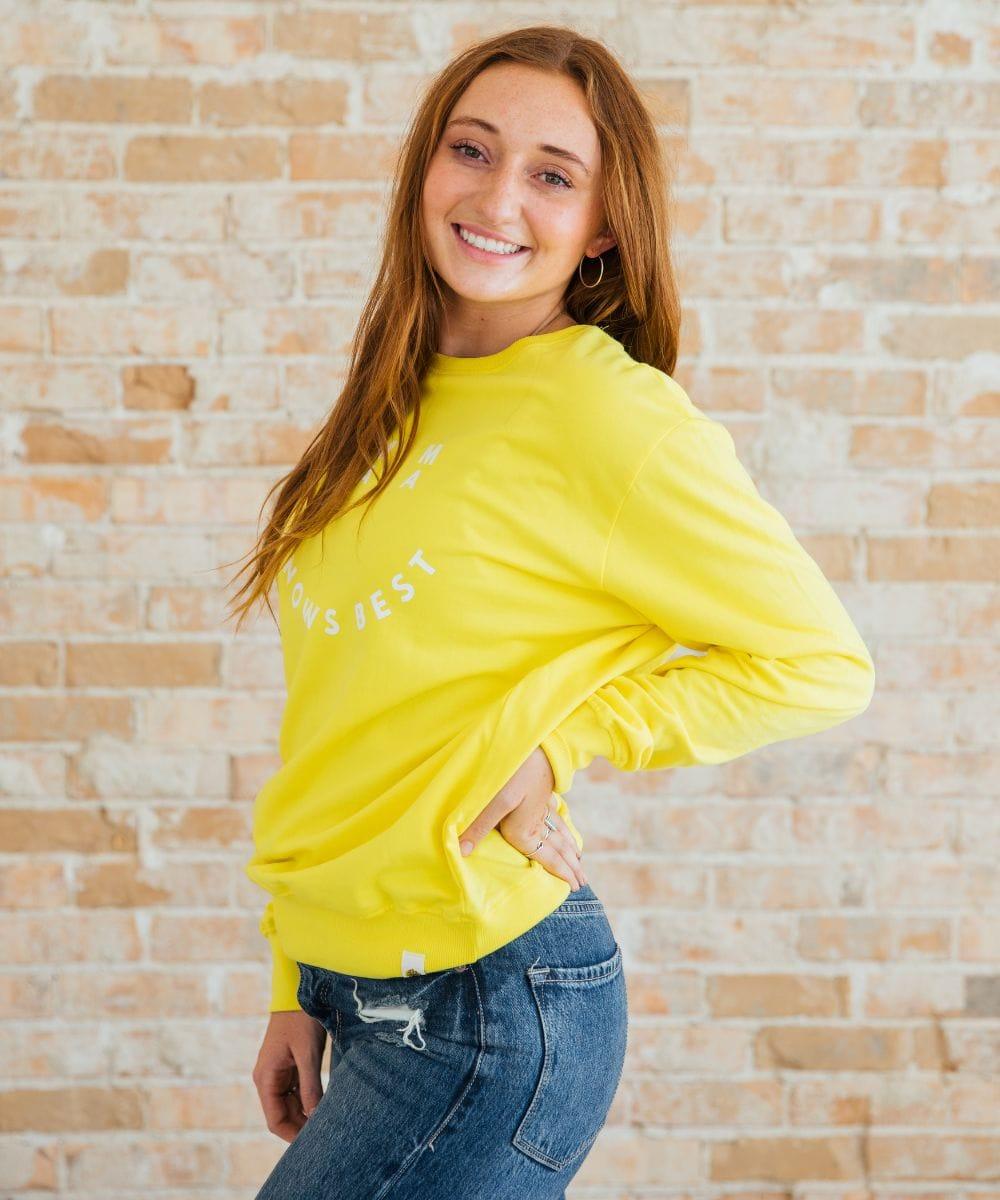Smiley Mama Knows Best Sweatshirt LuxuryLifeWay Online Store