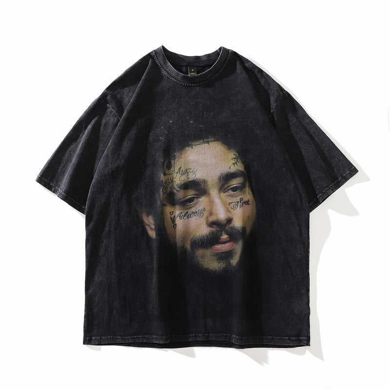Vintage Streetwear Graffiti T-Shirt for Men Pi-Mart