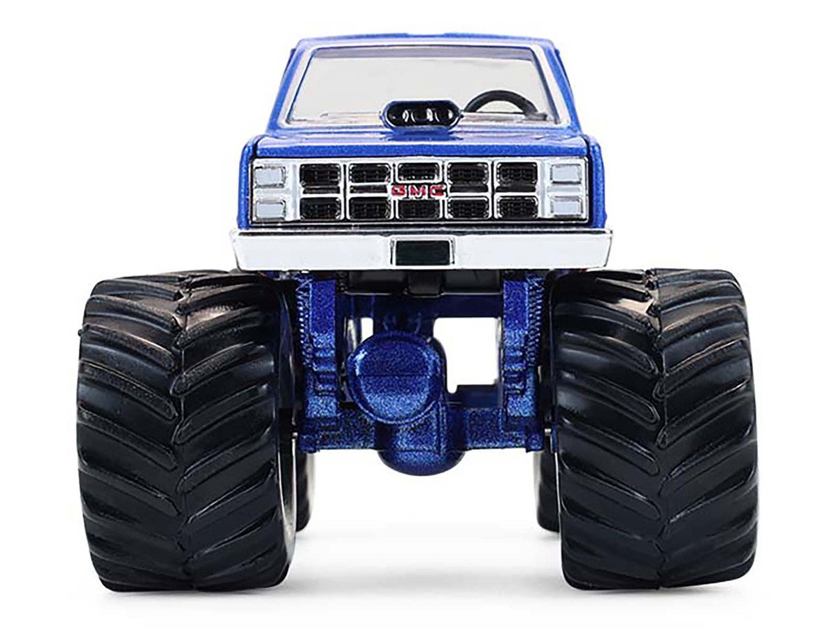 1982 GMC Sierra 2500 Monster Truck "Moonshiner!" Blue Metallic with Stripes "Kings of Crunch" Series 16 1/64 Diecast Model Car by Greenlight LuxuryLifeWay Online Store