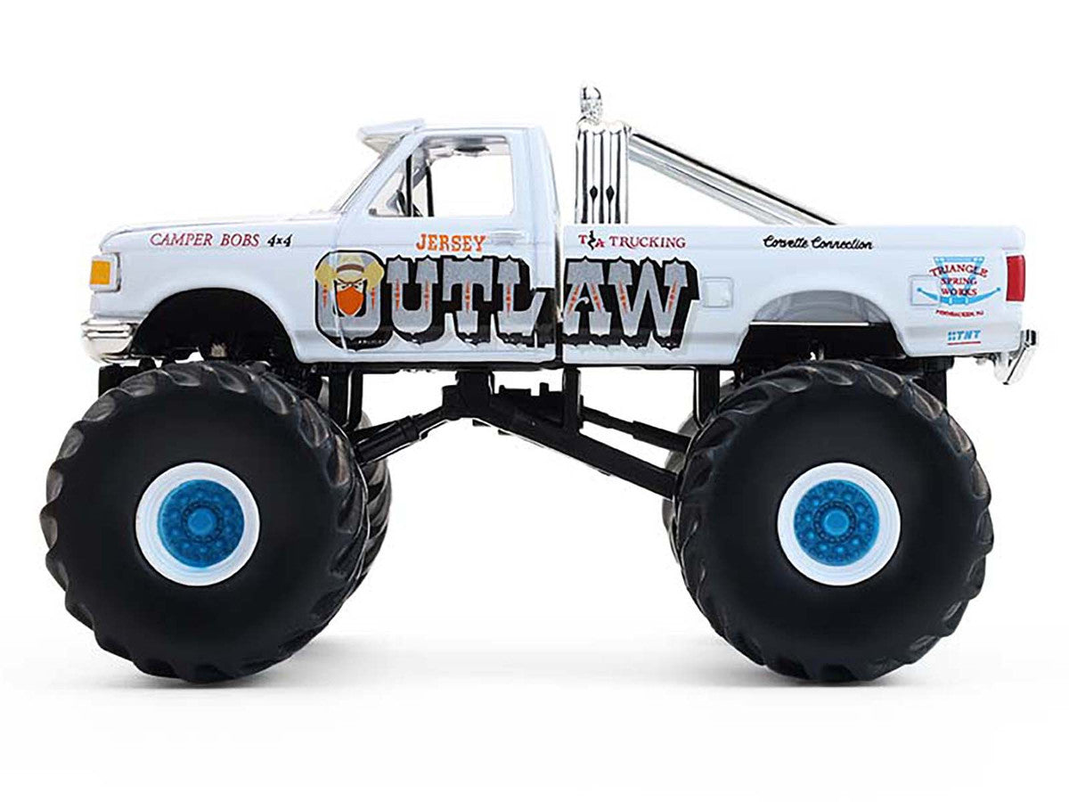 1988 Ford F-150 Monster Truck "Jersey Outlaw" White "Kings of Crunch" Series 16 1/64 Diecast Model Car by Greenlight LuxuryLifeWay Online Store