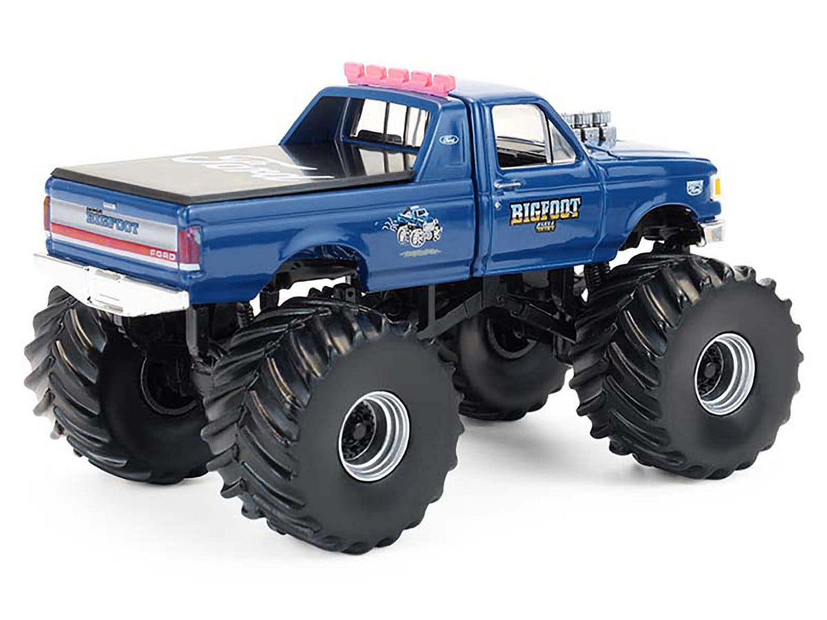 1990 Ford F-350 Monster Truck "Bigfoot #4" Blue "Kings of Crunch" Series 16 1/64 Diecast Model Car by Greenlight LuxuryLifeWay Online Store