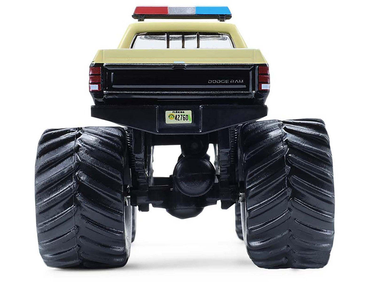 1983 Dodge Ram W350 Monster Truck "Florida Highway Patrol" Black with Cream Top and Stripes "Kings of Crunch - Hot Pursuit" Special Edition 1/64 Diecast Model Car by Greenlight LuxuryLifeWay Online Store
