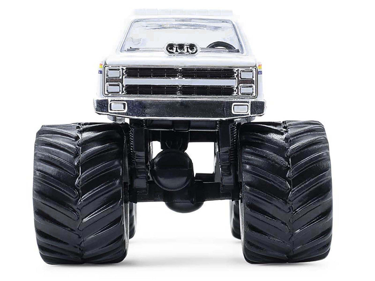 1986 Chevrolet Silverado Monster Truck "Royal Canadian Mounted Police" White with Stripes "Kings of Crunch - Hot Pursuit" Special Edition 1/64 Diecast Model Car by Greenlight LuxuryLifeWay Online Store