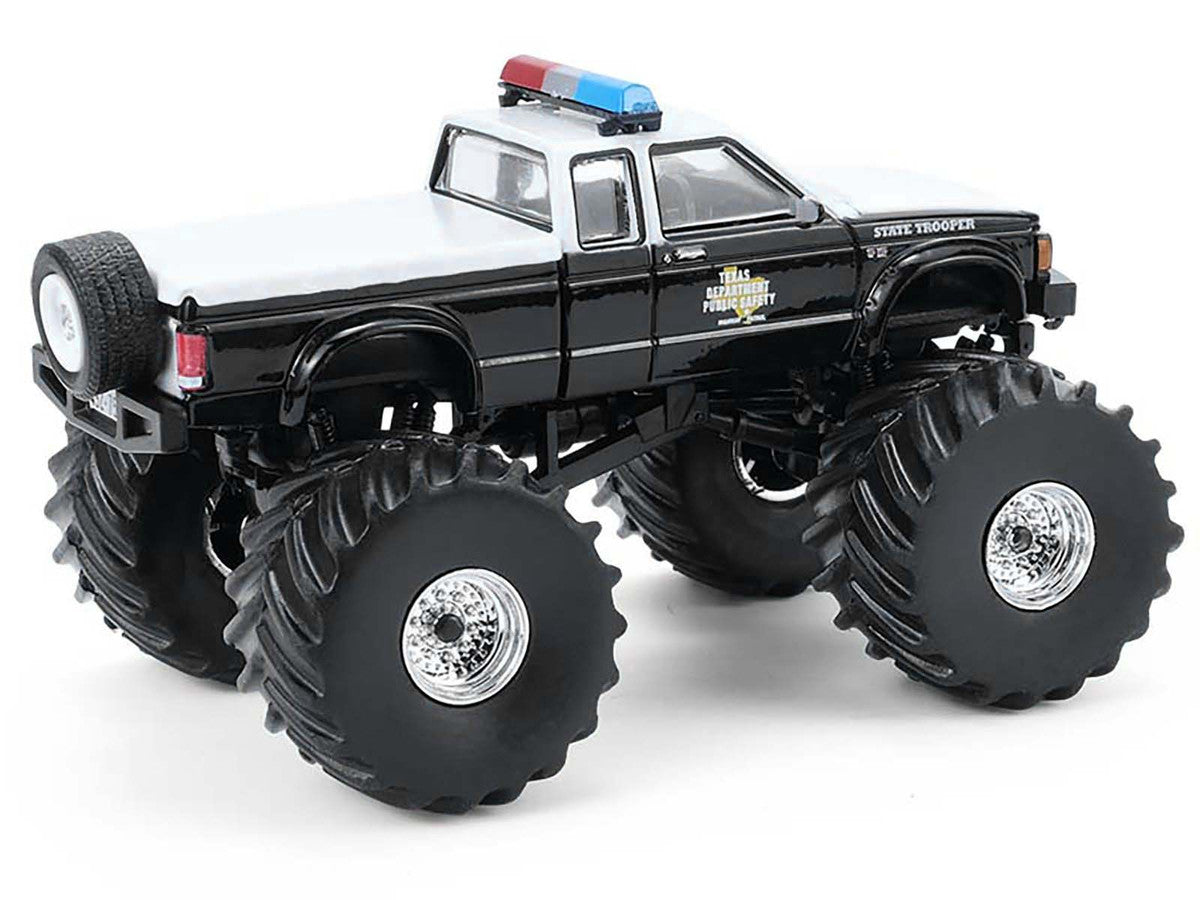1990 GMC S-15 Monster Truck "Texas Department of Public Safety" Black and White "Kings of Crunch - Hot Pursuit" Special Edition 1/64 Diecast Model Car by Greenlight LuxuryLifeWay Online Store