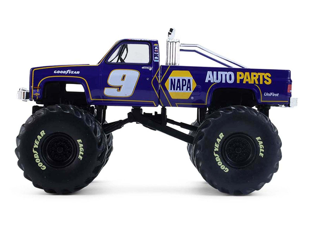 1984 Chevrolet C20 Monster Truck #9 "NAPA" Blue with Graphics "Kings of Crunch - Hendrick Motorsports Tribute" Special Edition 1/64 Diecast Model Car by Greenlight LuxuryLifeWay Online Store