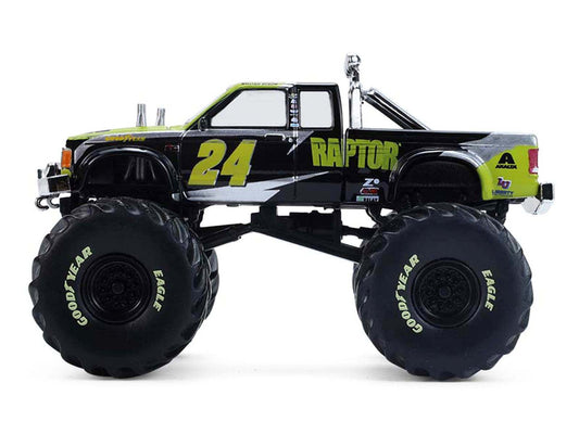 1986 Chevrolet S10 Monster Truck #24 "Raptor" Black and Green with Graphics "Kings of Crunch - Hendrick Motorsports Tribute" Special Edition 1/64 Diecast Model Car by Greenlight LuxuryLifeWay Online Store