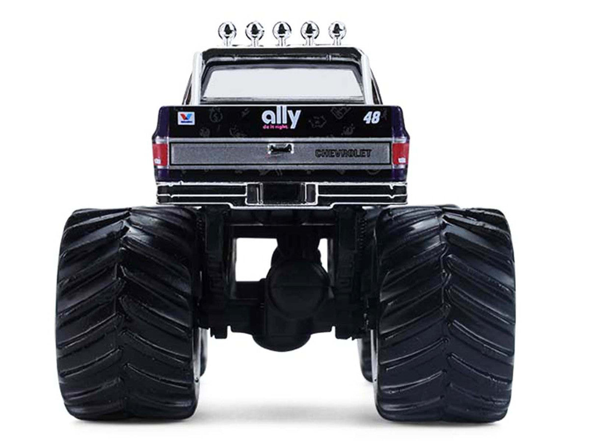 1984 Chevrolet Silverado Monster Truck #48 "Ally" Black and Purple with Graphics "Kings of Crunch - Hendrick Motorsports Tribute" Special Edition 1/64 Diecast Model Car by Greenlight LuxuryLifeWay Online Store