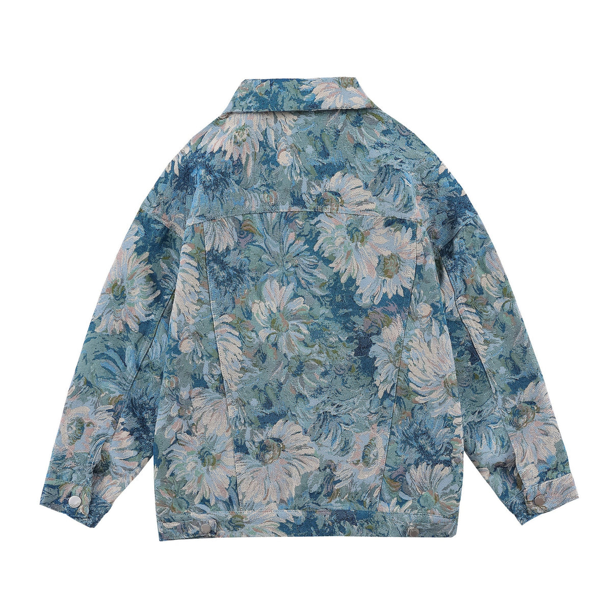 Creative Floral Denim Men Autumn Loose Men's And Women's Jackets NorixaFashion.com