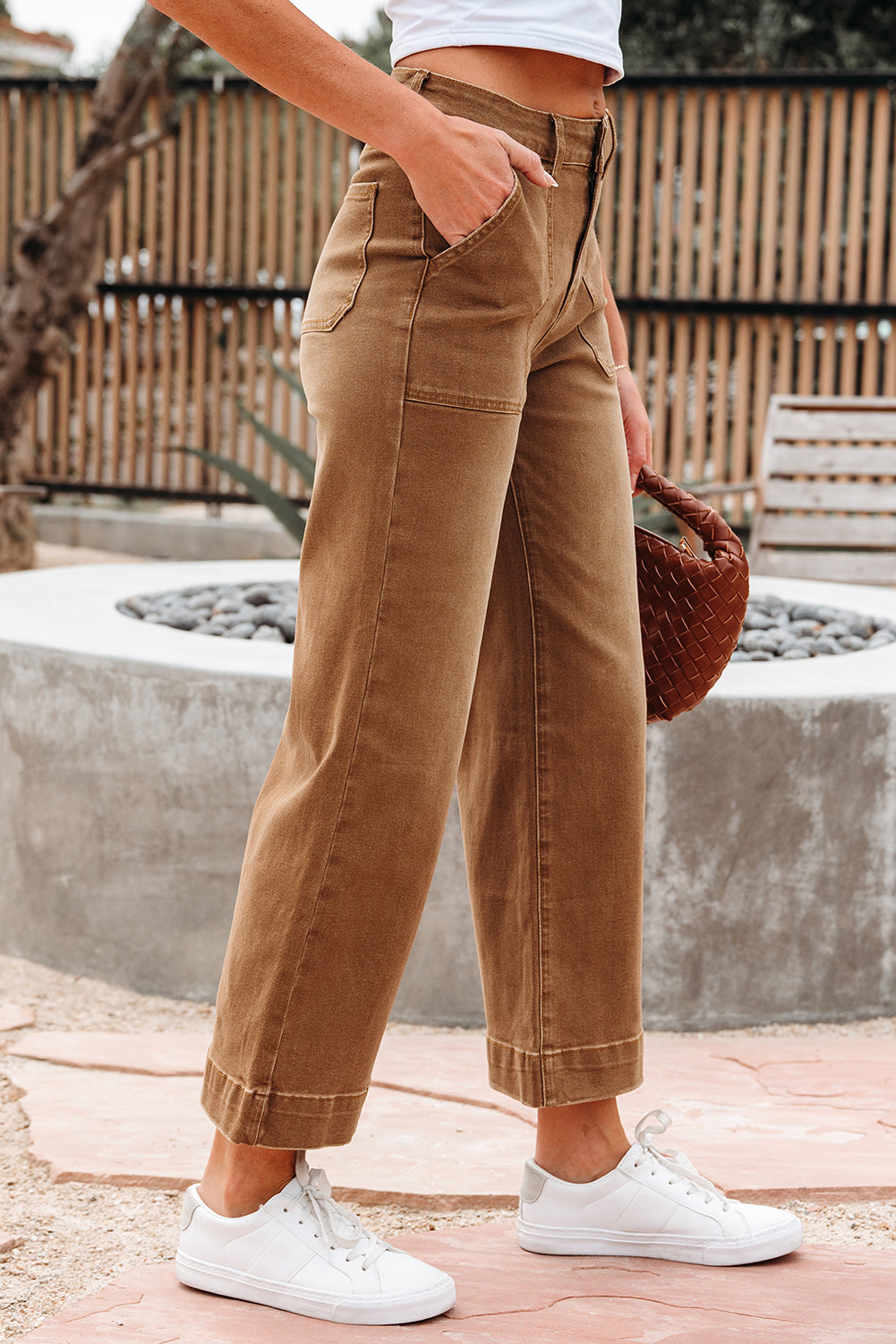 Courtney Cropped High Rise Wide Leg Jeans LuxuryLifeWay Online Store