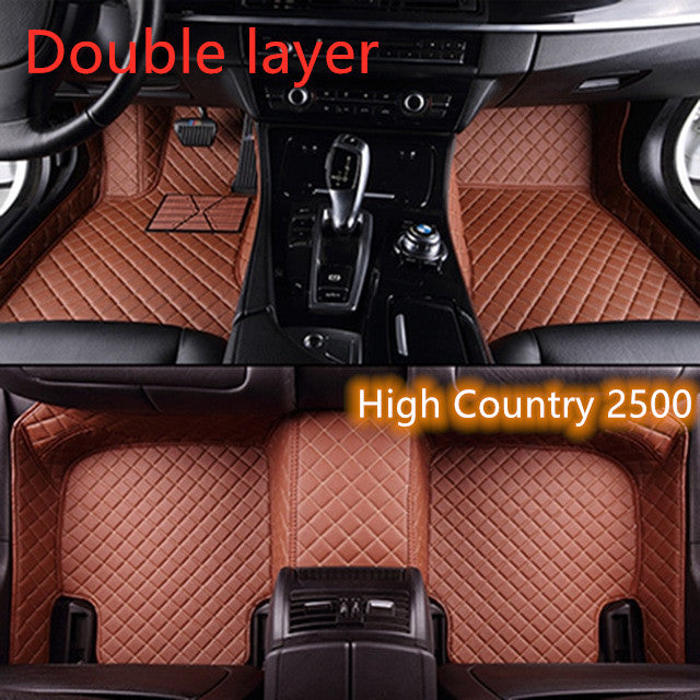 Fully Surrounded Car Leather Floor Mat Pad All Weather Protection