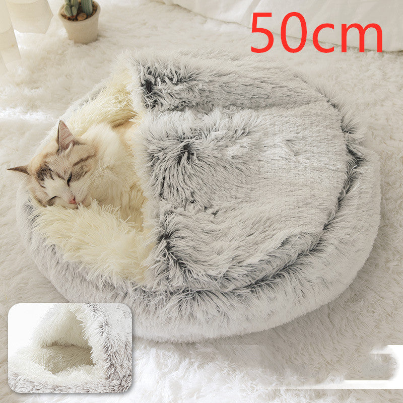 2-in-1 Plush Pet Bed Pets Fashion