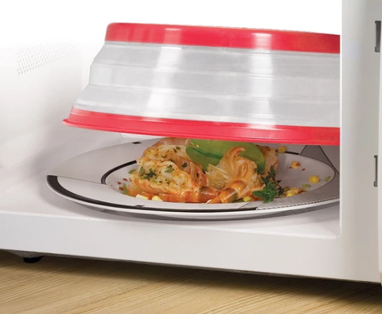 Collapsible High-Temperature Microwave Splash Cover Pi-Mart