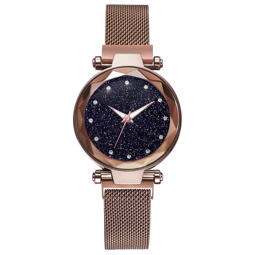 Luxury Women Watches Bracelet Set Fashion Elegant Magnet Buckle Ladies Starry Sky Watch Set Relogio CJD2