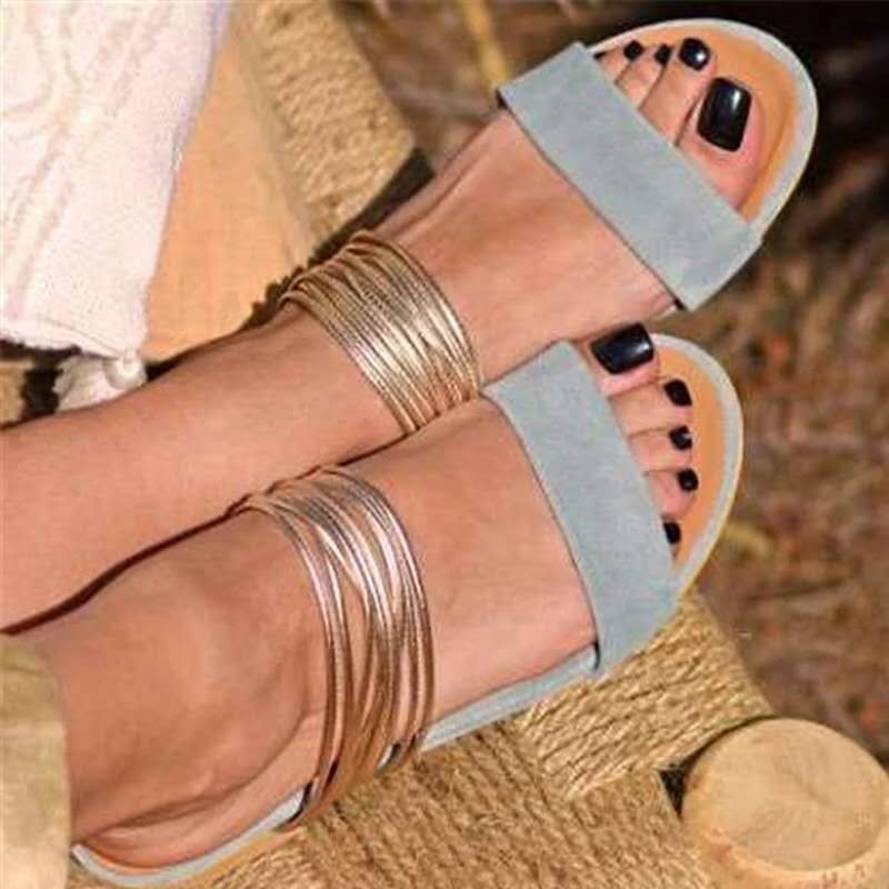 Large Size Women's Flat Sandals Slippers LadyShow.Store