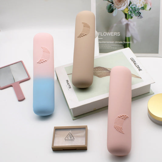 Portable SiliconeDustproof Makeup Brush Storage Bag