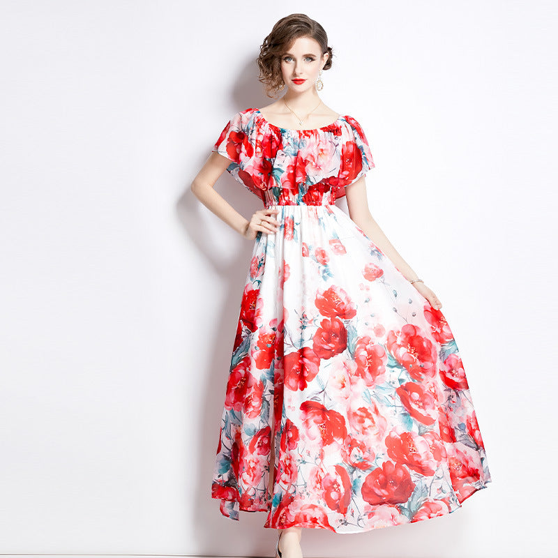Summer Split Chiffon Dress Women NorixaFashion.com