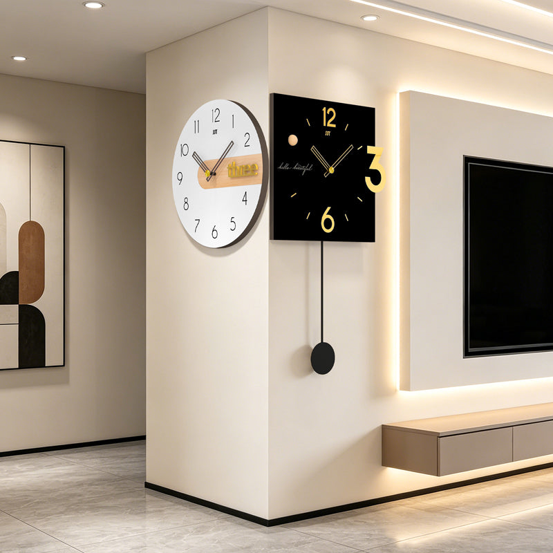 Double Sided Wall Clock Modern Decorative Pendulum Home Decor PearlNestDecor.com