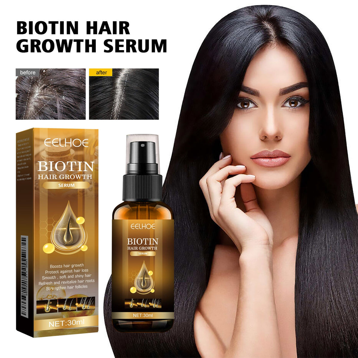 Biotin Hair Spray 30ml-box Tri Light Beauty
