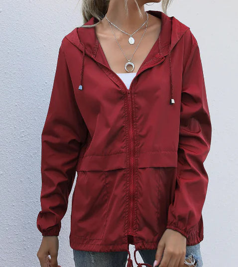 Slim Fit Lightweight Hooded Jacket for Autumn