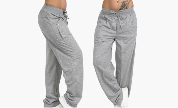 Casual High Waist Oversized Sports Pants