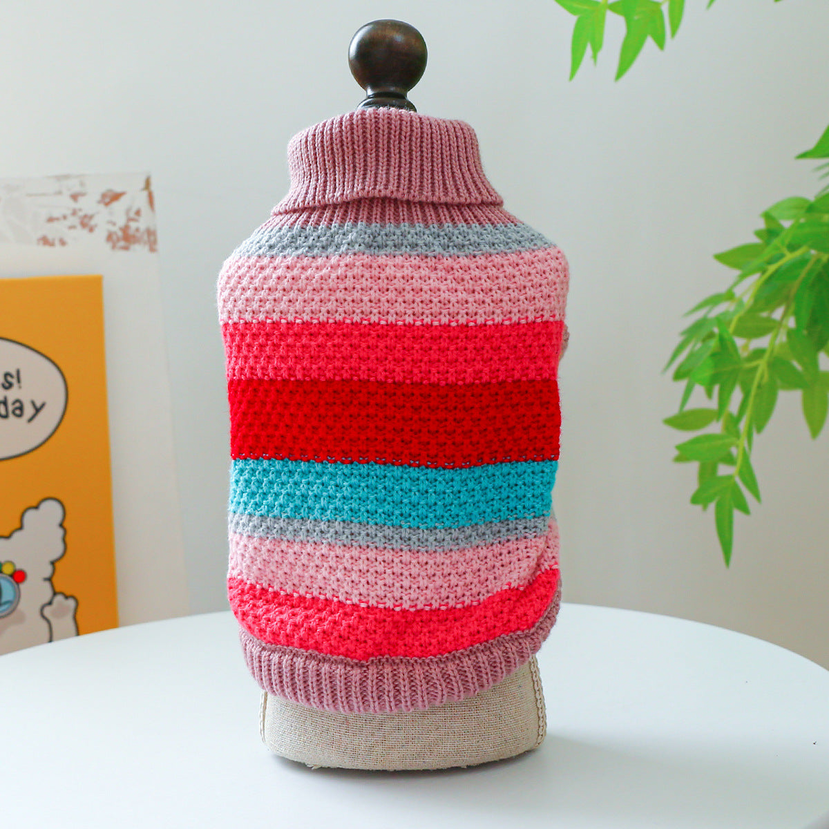 Pet Ring Comfortable Color Stripes Colorful Sweater Pets Fashion