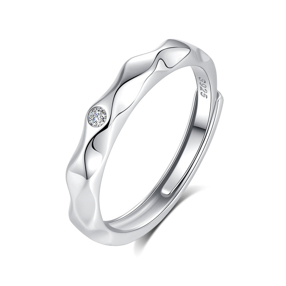 S925 Silver Adjustable Ring For Couples LadyShow.Store