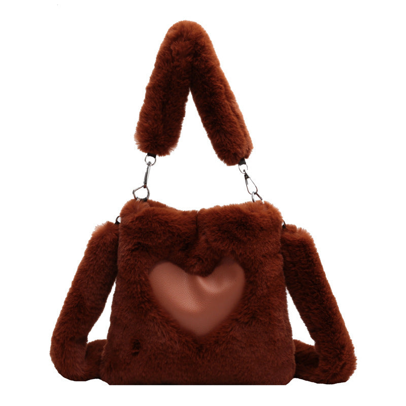 Plush Love Shoulder Tote NorixaFashion.com