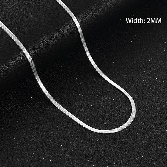 Flat Gold Color Stainless Steel Necklace Pi-Mart