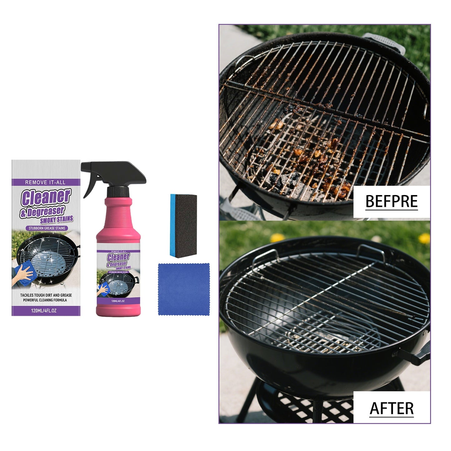 Barbecue Grill Cleaner 120ml Tri Light Beauty