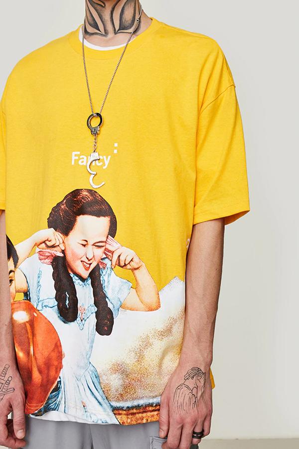 2019 Summer Oversized Cartoon Streetwear T-Shirt Pi-Mart