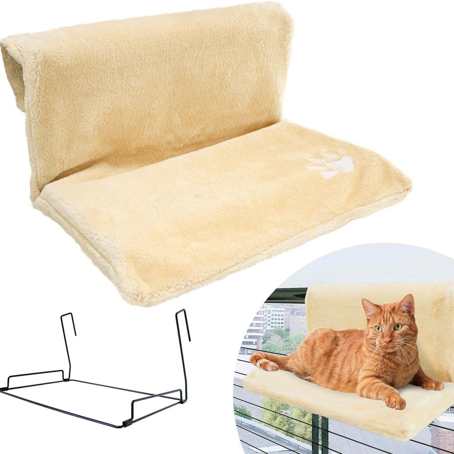Plush L-shaped Cat Hammock Hanging Cat Nest Pet Products Pets Fashion