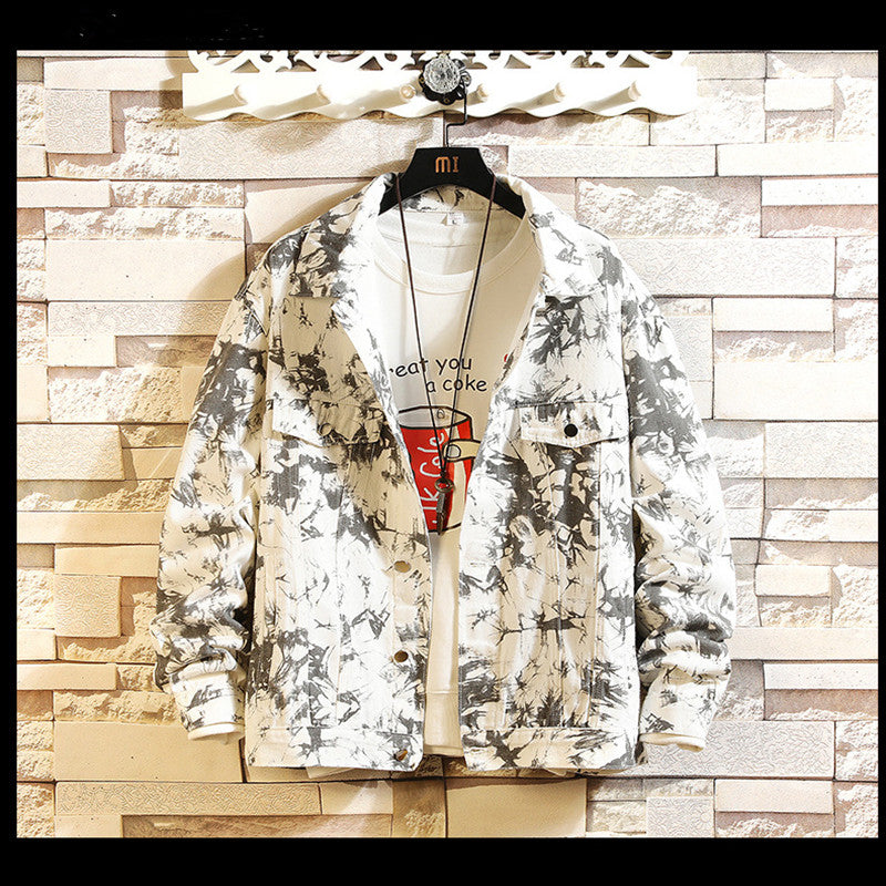 Men's Camouflage Color Denim Jacket Pi-Mart