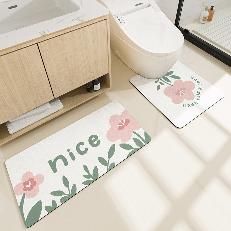 Bathroom Absorbent Non-slip Carpet Floor Mat