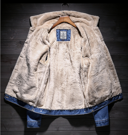 Thick Insulated Denim Jacket Pi-Mart