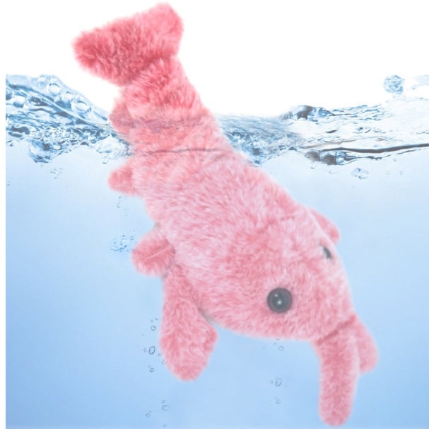 Pet Toys Electric Jumping Shrimp USB Charging Simulation Lobster Funny Cat Plush Pets Toy Pets Fashion